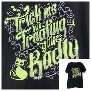 Tee Villain tshirt Trick Me Into Treating You Badly Cheshire Cat Alice unisex M